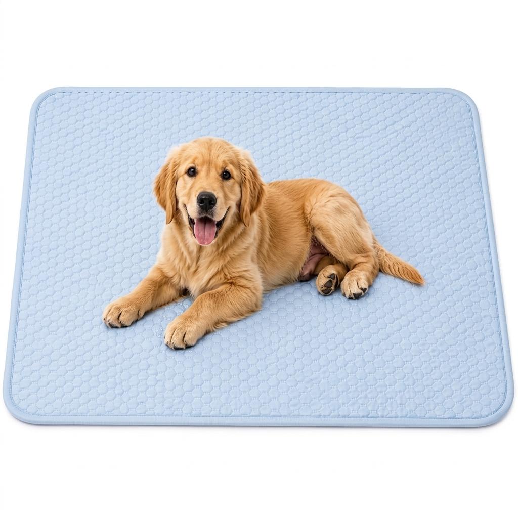 Pet Cooling Mat for Dogs & Cats Breathable Sandwich Mesh Cooling Pad Non-Slip Washable Foldable Pet Bed 50x70cm, 90x70cm & 120x90cm