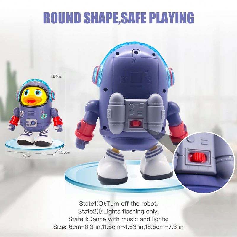 Victoria mart Dancing Toy Space Duck Kids Music Toys Duck Light Singing For Kids 2 3 4 6 years Musical Instrument Plaything Electric Funny Toy Kids Christmas Gifts