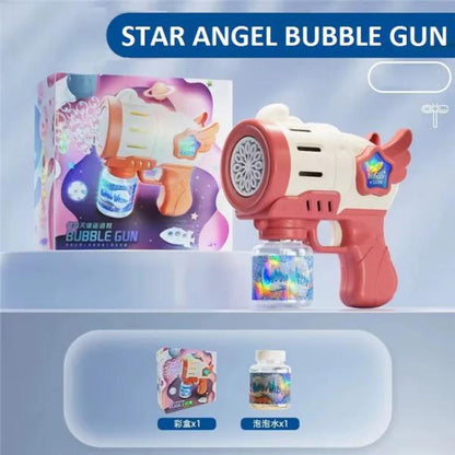 Bubble Machine gun, 12 Holes Bubble Guns for Kids, Electric Silent Handheld Bubble Makers for Outdoor and Indoor Play