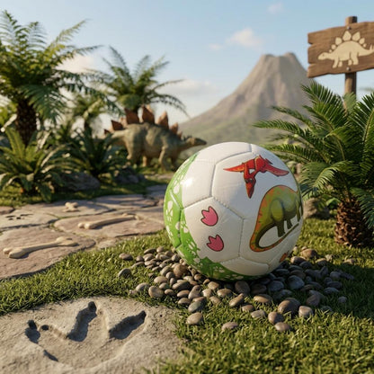 Kids Dinosaur Football Size 2 – Soft Outdoor & Indoor Soccer Ball for Boys & Girls | Random Colour Play Ball