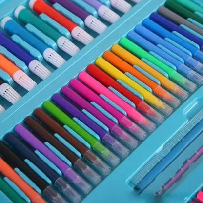 All-in-One Kids Drawing Kit – 208-Piece Creative Stationery Set for Coloring, Drawing & Crafting Fun | Top Toy for Toddlers & Preschoolers