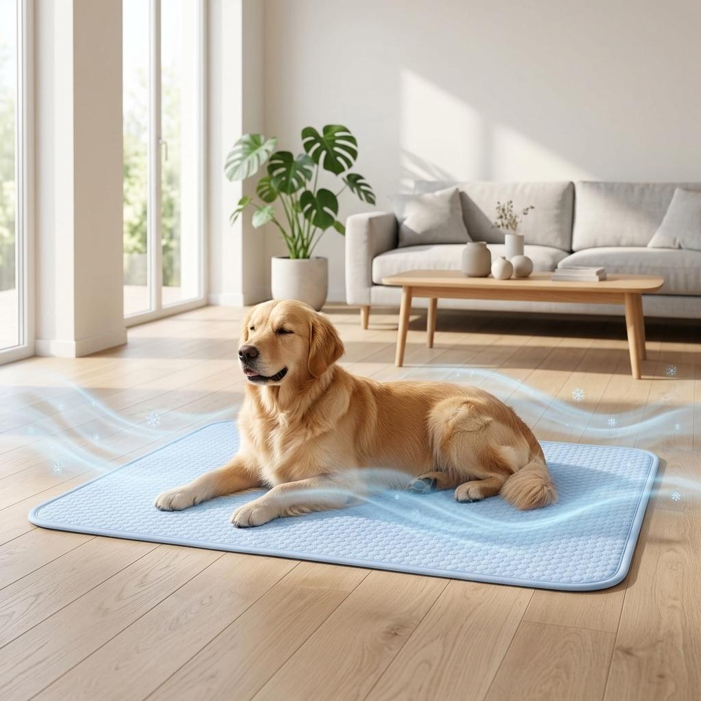 Pet Cooling Mat for Dogs & Cats Breathable Sandwich Mesh Cooling Pad Non-Slip Washable Foldable Pet Bed 50x70cm, 90x70cm & 120x90cm