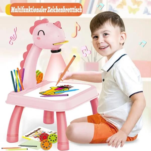 Kids Drawing Projector Table with Art Projector for Children's Educational Learning and Creative Drawing Skills Development Birthday Christmas Gift