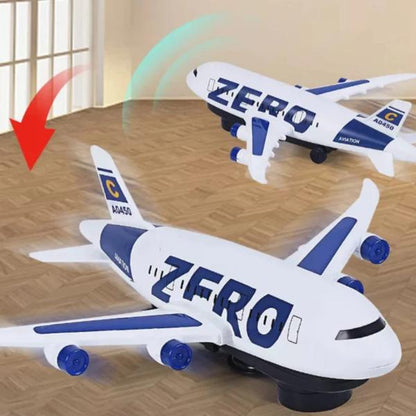 Kids Musical Airplane Toy with Lights & Sound Interactive Aircraft Play Toy for Children Flashing LED Plane Toy Fun Educational Gift for Boys & Girls
