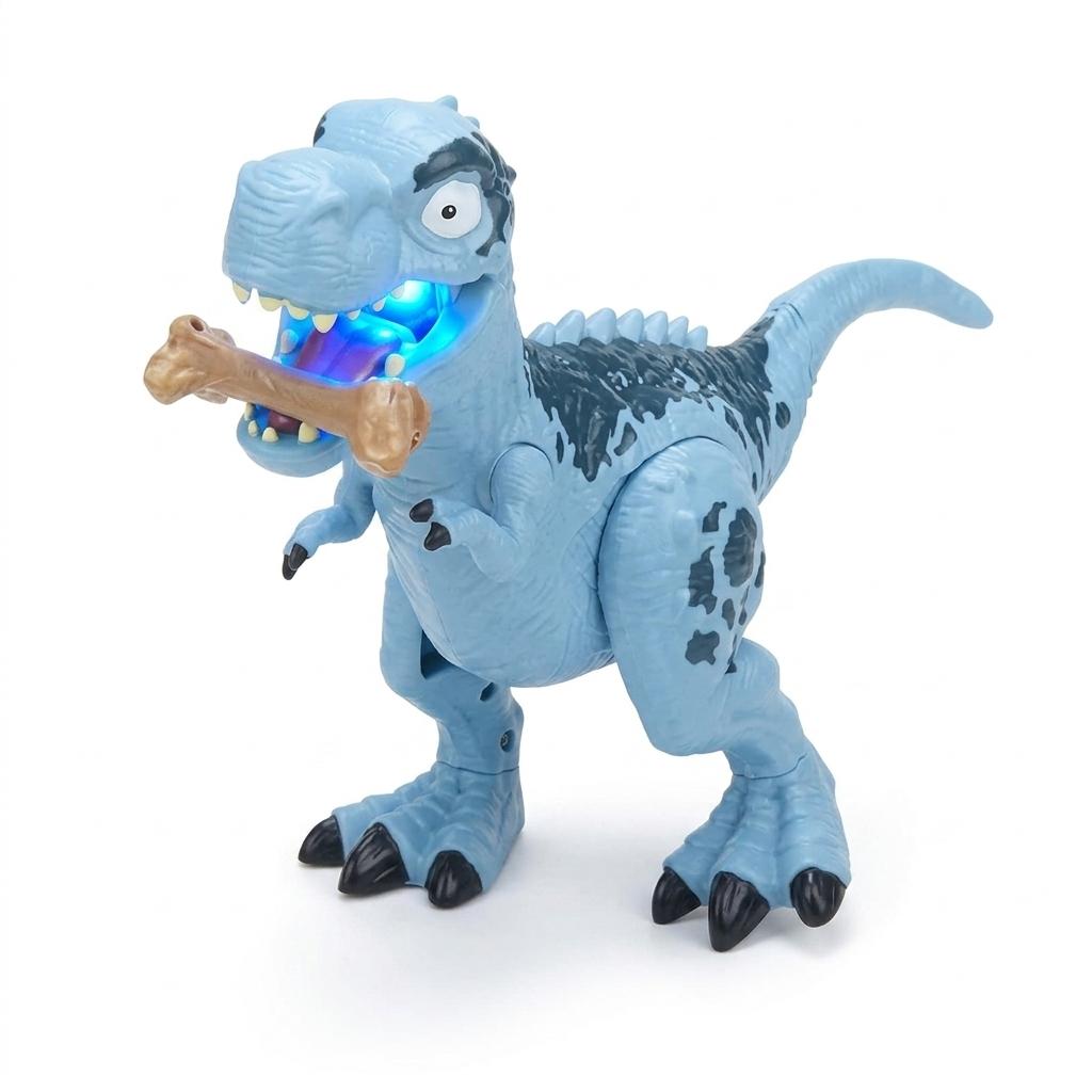 Electric Dinosaur Toy with Roaring Sound Moving Mouth Soft Tail T-Rex Kids Toy Gift