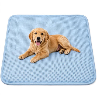 Pet Cooling Mat for Dogs & Cats Breathable Sandwich Mesh Cooling Pad Non-Slip Washable Foldable Pet Bed 50x70cm, 90x70cm & 120x90cm