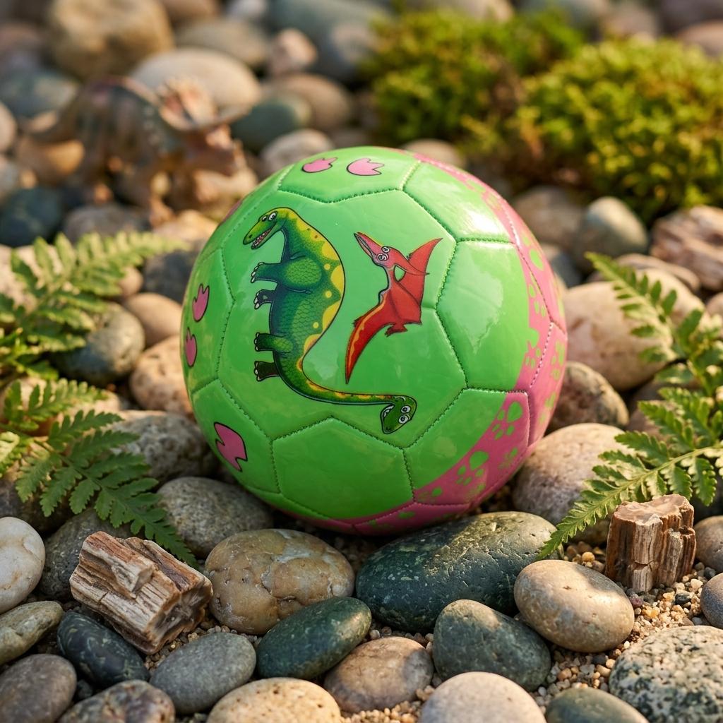 Kids Dinosaur Football Size 2 – Soft Outdoor & Indoor Soccer Ball for Boys & Girls | Random Colour Play Ball