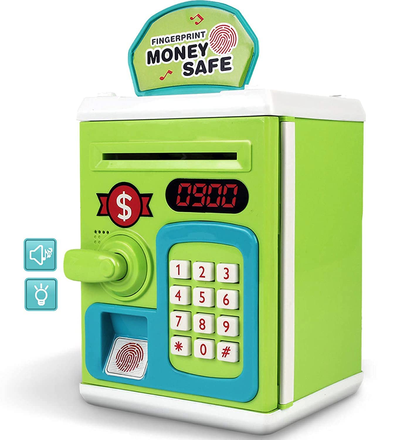 Kids Piggy Bank with Password Lock Electronic Money Coin Bank Unbreakable Mini ATM Toy Safe Box for Boys & Girls Fun Savings Bank Gift for Children