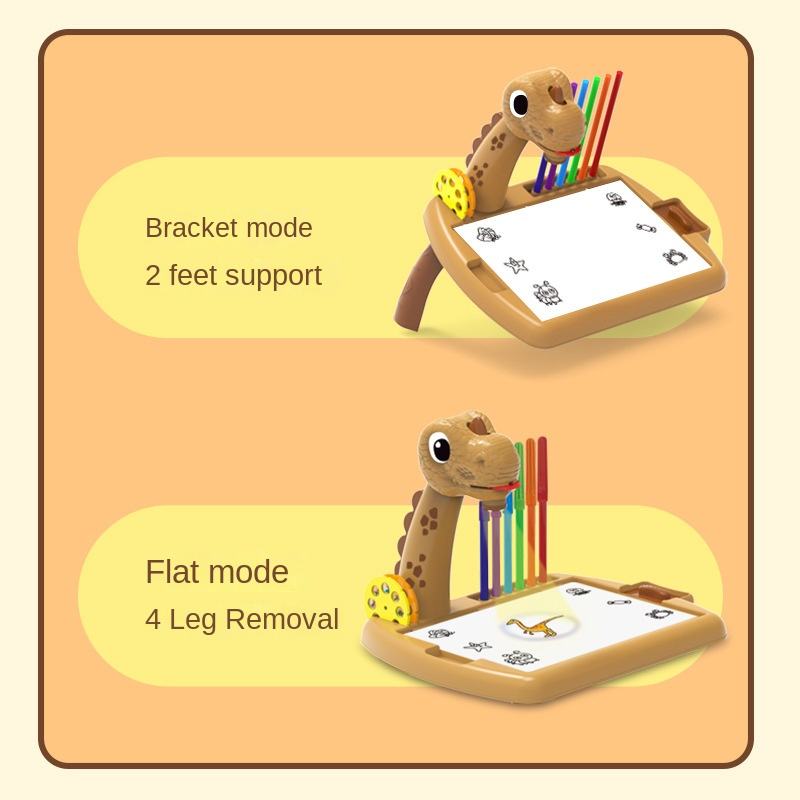 Kids Drawing Projector Table with LED Light Educational Trace & Draw Art Desk for Toddlers and Children Interactive Projection Function Creative Learning Tool