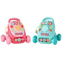 2 in 1 Sit to Stand Learning Walker Toy Handle Interactive Musical Play Panel with Lights Vibrant Colour Encourages Motor Skill & Cognitive Development for kids 8''H x 6''W