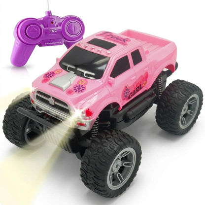 Pink Remote Control Jeep Car Toy for Kids All Terrain 4WD RC Vehicle Easy Control Children’s Off-Road Car Gift