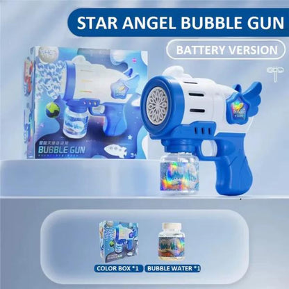 Bubble Machine gun, 12 Holes Bubble Guns for Kids, Electric Silent Handheld Bubble Makers for Outdoor and Indoor Play