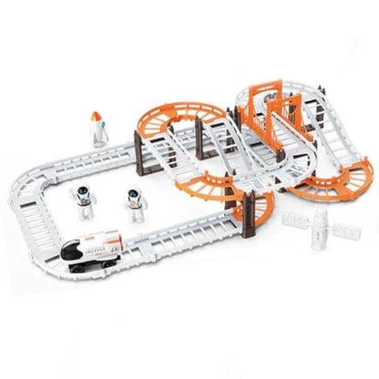 Outer Space Adventure Set Battery-Operated Space Shuttle Rocket Astronaut Figures And Satellites Educational & Skill-Building Toy for Kids