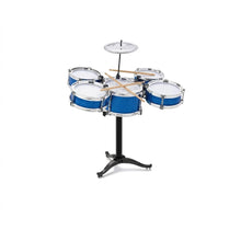 Kids Toy Drum Kit 5 Piece Jazz Drum Set with Cymbal Drumsticks & Stand Musical Instrument Play Set for Children Boys & Girls