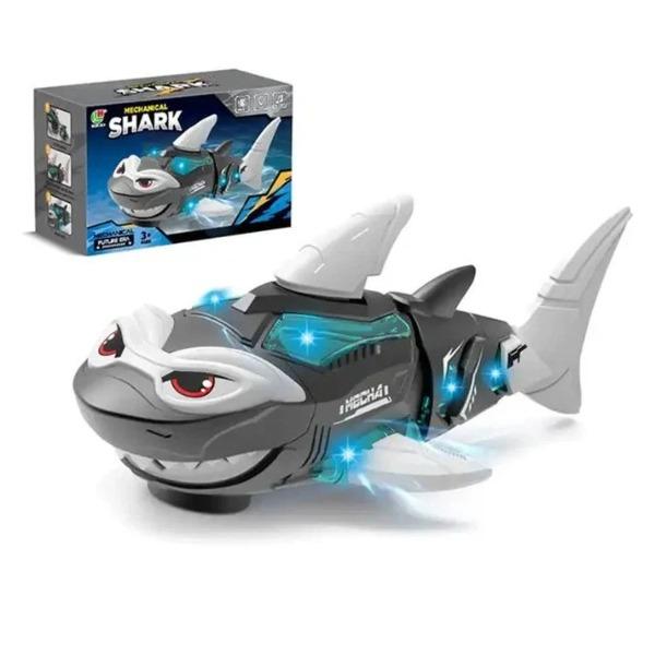 Kid's Shark Toy with Lights and Music Electric Mechanical Gear Toy Suitable as a Gift for Boys and Girls