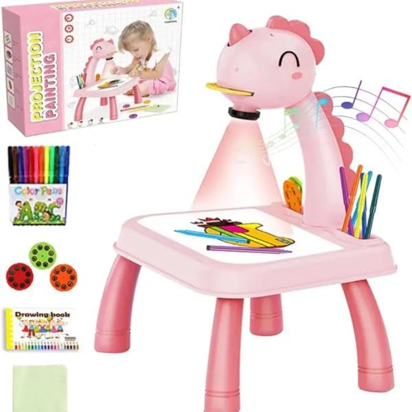Kids Drawing Projector Table with Art Projector for Children's Educational Learning and Creative Drawing Skills Development Birthday Christmas Gift