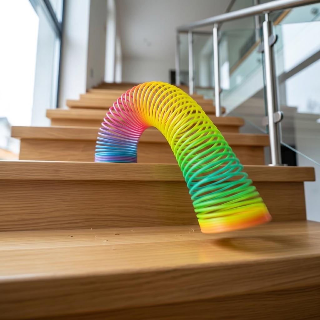 Rainbow Spring Toy Colourful Plastic Stretch Spring Sensory Fidget Toy Random Mixed Colours