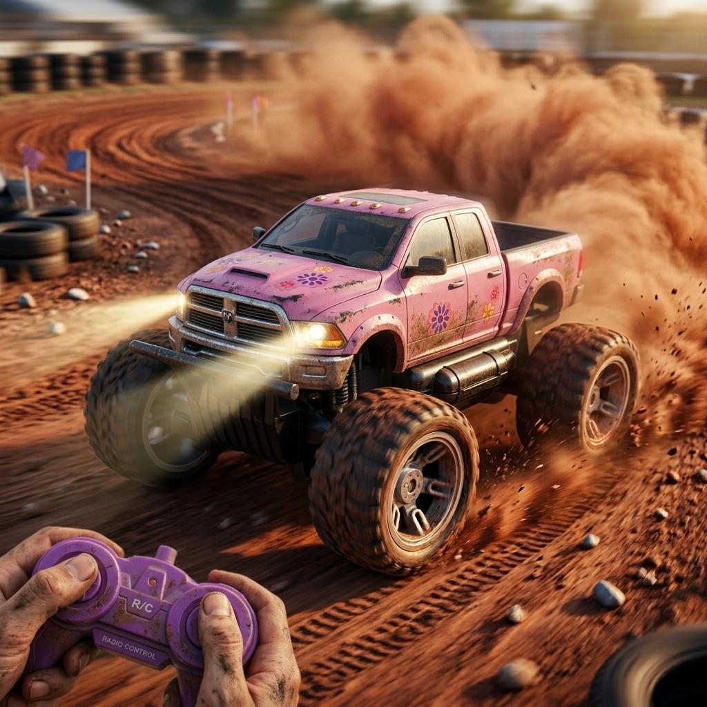 Pink Remote Control Jeep Car Toy for Kids All Terrain 4WD RC Vehicle Easy Control Children’s Off-Road Car Gift