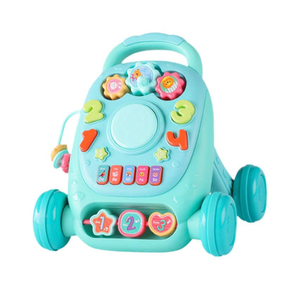 2 in 1 Sit to Stand Learning Walker Toy Handle Interactive Musical Play Panel with Lights Vibrant Colour Encourages Motor Skill & Cognitive Development for kids 8''H x 6''W