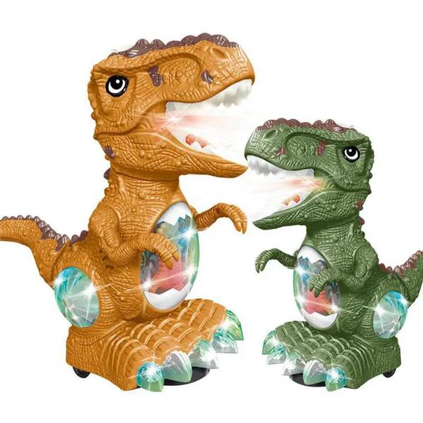 Battery-Operated Spray Dinosaur Toy with Lights & Music, Colour Changing Mist