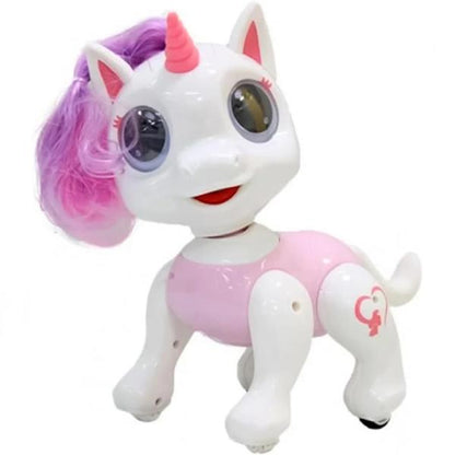 Pink Unicorn Robot Toy for Kids 3+ Remote Control Interactive Dancing & Singing Pony with LED Lights and Music Electronic RC Pet Gift