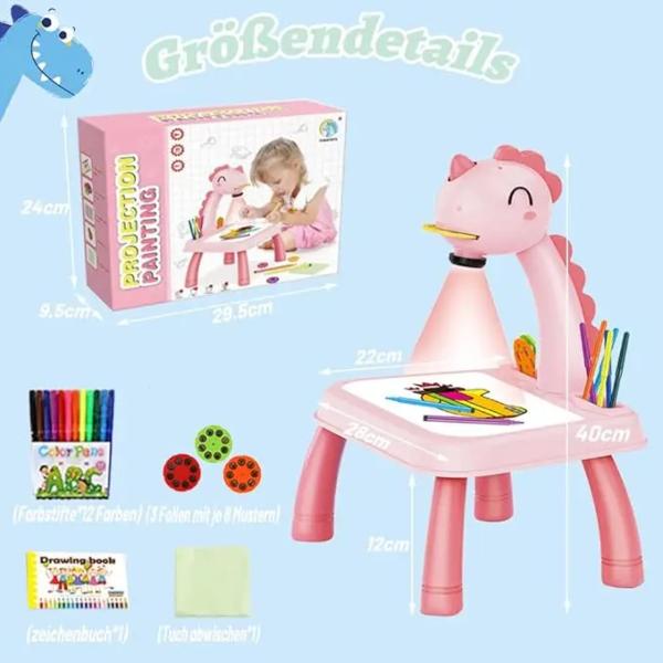 Kids Drawing Projector Table with Art Projector for Children's Educational Learning and Creative Drawing Skills Development Birthday Christmas Gift