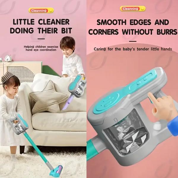 Handheld Vacuum Cleaner Toy For Kids Easy To Use Durable Construction Interactive And Fun Toy Promote Motor Skill Development And Responsibility