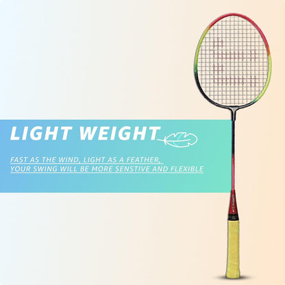Rainbow Design Badminton Set – 2 Lightweight Rackets & 2 Durable Shuttlecocks | Fun Outdoor Game for All Ages