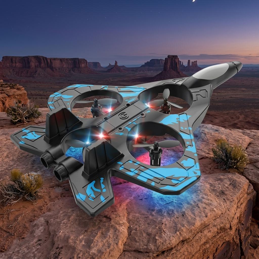 Remote Control Fighter Aircraft Toy with Obstacle Avoidance RC Plane for Kids Outdoor Indoor UK