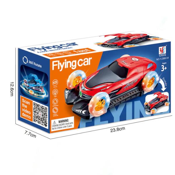 Flying Car Toy with 3D Lights & Music Automatic Stunt Car for Kids Rotating Toy Vehicle Gift for Boys & Girls UK Delivery 2 - 4 Days