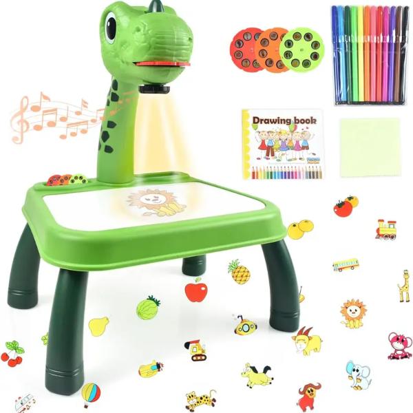 Kids Drawing Projector Table with Art Projector for Children's Educational Learning and Creative Drawing Skills Development Birthday Christmas Gift