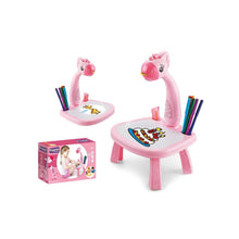 Kids Drawing Projector Table with LED Light Educational Trace & Draw Art Desk for Toddlers and Children Interactive Projection Function Creative Learning Tool