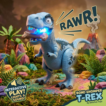 Electric Dinosaur Toy with Roaring Sound Moving Mouth Soft Tail T-Rex Kids Toy Gift