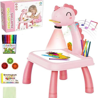 Kids Drawing Projector Table with Art Projector for Children's Educational Learning and Creative Drawing Skills Development Birthday Christmas Gift