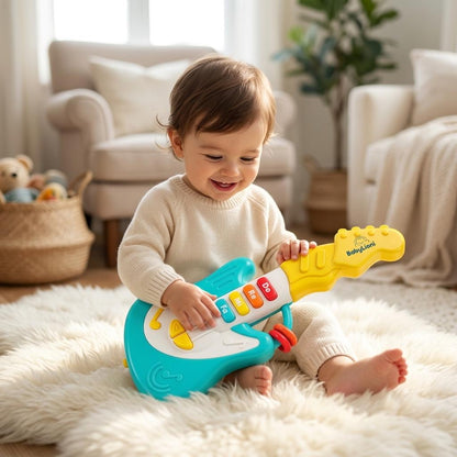 Baby Musical Guitar Toy for Toddlers – Interactive Light Up Music Toy with Sound Buttons, Early Learning Educational Instrument for Boys & Girls 18 Months+