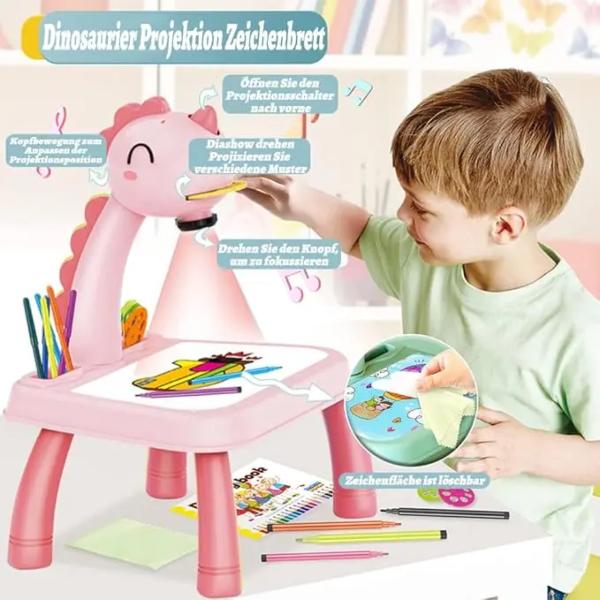 Kids Drawing Projector Table with Art Projector for Children's Educational Learning and Creative Drawing Skills Development Birthday Christmas Gift
