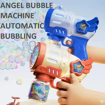 Bubble Machine gun, 12 Holes Bubble Guns for Kids, Electric Silent Handheld Bubble Makers for Outdoor and Indoor Play