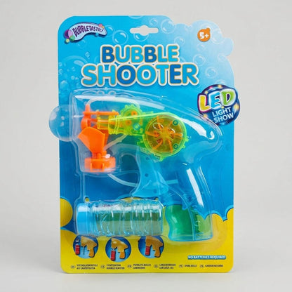Kids Bubble Shooter Toy with LED Lights & Bubble Solution | Outdoor Garden Bubble Blaster for Boys & Girls Age 5+ | Summer Party Toy