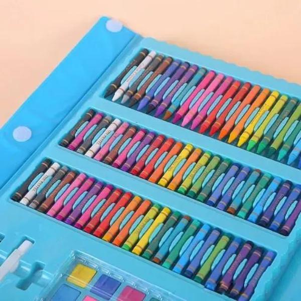 All-in-One Kids Drawing Kit – 208-Piece Creative Stationery Set for Coloring, Drawing & Crafting Fun | Top Toy for Toddlers & Preschoolers