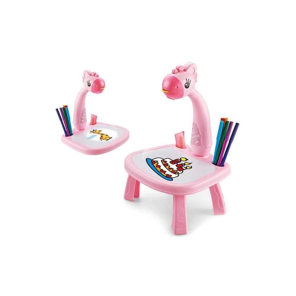 Kids Drawing Projector Table with LED Light Educational Trace & Draw Art Desk for Toddlers and Children Interactive Projection Function Creative Learning Tool