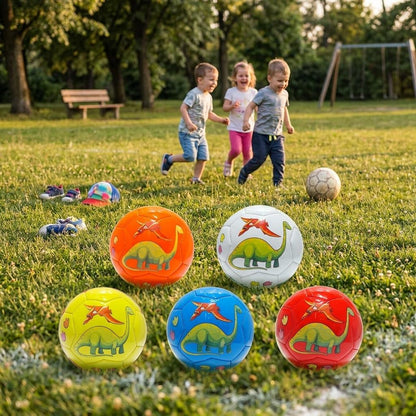Kids Dinosaur Football Size 2 – Soft Outdoor & Indoor Soccer Ball for Boys & Girls | Random Colour Play Ball