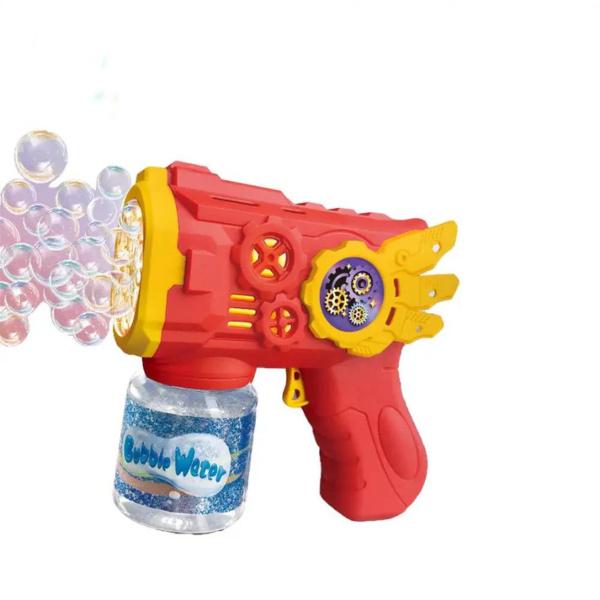 Automatic Bubble Gun for Kids Fun Party Favour Toy Outdoor Bubble Blower Easy-to-Use Bubble Shooter Perfect Birthday & Christmas Gift for Children Blue & Red