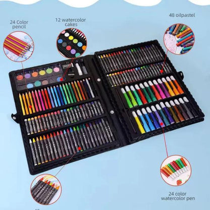 168PCS Kids Art Set Drawing, Painting, Crayons, Pencils & More Multi-functional Art Supplies for Creative Learning