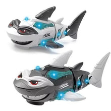 Electric Shark Toy with Light & Sound Moving Action Kids Interactive Toy Grey White UK