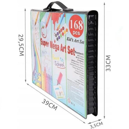 168PCS Kids Art Set Drawing, Painting, Crayons, Pencils & More Multi-functional Art Supplies for Creative Learning