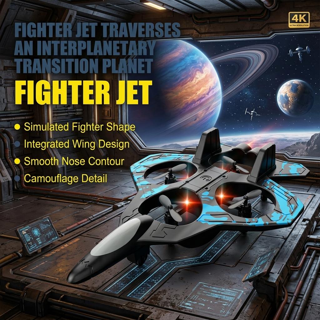 Remote Control Fighter Aircraft Toy with Obstacle Avoidance RC Plane for Kids Outdoor Indoor UK