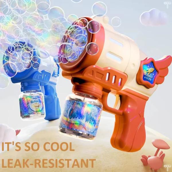 Bubble Machine gun, 12 Holes Bubble Guns for Kids, Electric Silent Handheld Bubble Makers for Outdoor and Indoor Play