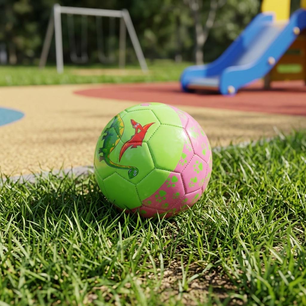 Kids Dinosaur Football Size 2 – Soft Outdoor & Indoor Soccer Ball for Boys & Girls | Random Colour Play Ball