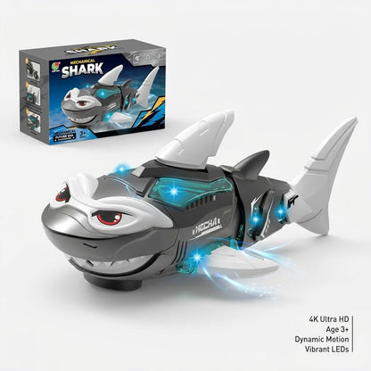 Electric Shark Toy with Light & Sound Moving Action Kids Interactive Toy Grey White UK