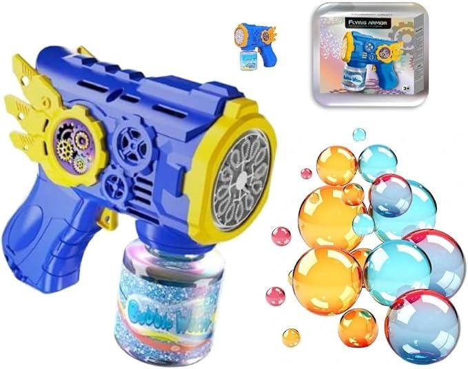 Automatic Bubble Gun for Kids Fun Party Favour Toy Outdoor Bubble Blower Easy-to-Use Bubble Shooter Perfect Birthday & Christmas Gift for Children Blue & Red